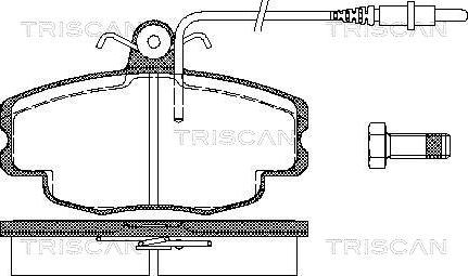 Triscan 8110 38982 - Bremžu uzliku kompl., Disku bremzes www.autospares.lv