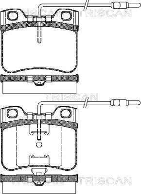 Triscan 8110 38932 - Bremžu uzliku kompl., Disku bremzes www.autospares.lv