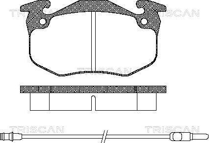 Triscan 8110 38045 - Bremžu uzliku kompl., Disku bremzes www.autospares.lv