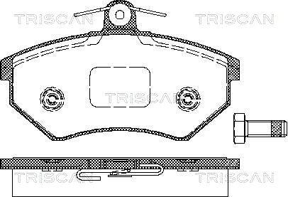 Triscan 8110 29986 - Bremžu uzliku kompl., Disku bremzes www.autospares.lv