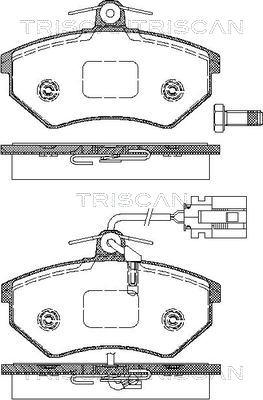 Triscan 8110 29976 - Bremžu uzliku kompl., Disku bremzes www.autospares.lv