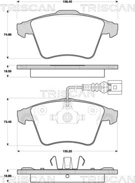 Triscan 8110 29059 - Bremžu uzliku kompl., Disku bremzes autospares.lv