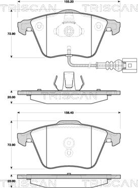 Triscan 8110 29069 - Тормозные колодки, дисковые, комплект www.autospares.lv