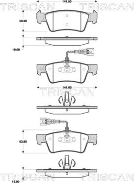 Triscan 8110 29060 - Bremžu uzliku kompl., Disku bremzes autospares.lv