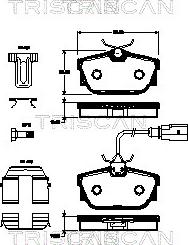 Triscan 8110 29062 - Bremžu uzliku kompl., Disku bremzes www.autospares.lv