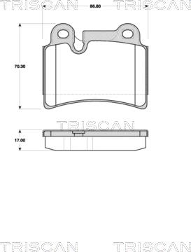 Triscan 8110 29067 - Bremžu uzliku kompl., Disku bremzes autospares.lv