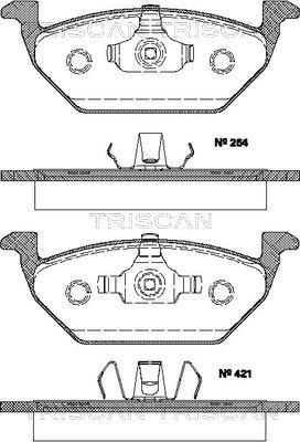 Triscan 8110 29019 - Тормозные колодки, дисковые, комплект www.autospares.lv