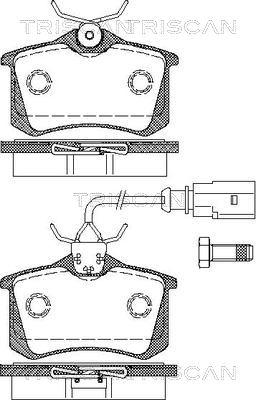 Triscan 8110 29035 - Brake Pad Set, disc brake www.autospares.lv