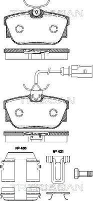 Triscan 8110 29029 - Brake Pad Set, disc brake www.autospares.lv