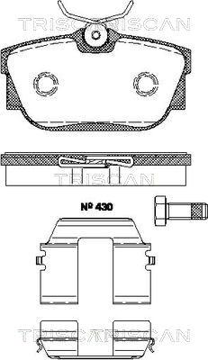 Triscan 8110 29028 - Bremžu uzliku kompl., Disku bremzes autospares.lv