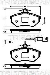 Triscan 8110 29071 - Bremžu uzliku kompl., Disku bremzes www.autospares.lv