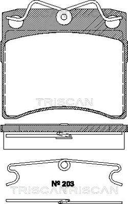 Triscan 8110 29153 - Тормозные колодки, дисковые, комплект www.autospares.lv