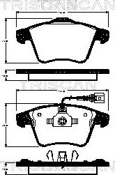 Triscan 8110 29167 - Bremžu uzliku kompl., Disku bremzes www.autospares.lv