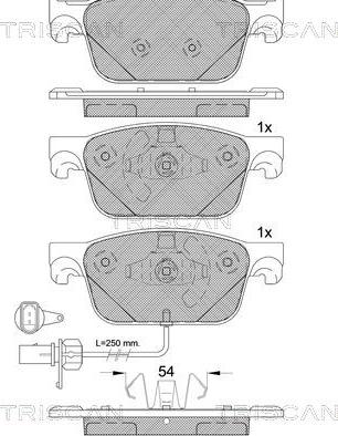 Triscan 8110 29186 - Bremžu uzliku kompl., Disku bremzes www.autospares.lv