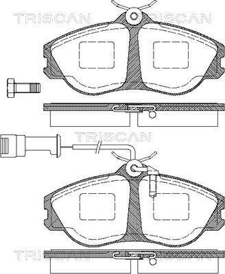 Triscan 8110 29890 - Bremžu uzliku kompl., Disku bremzes autospares.lv