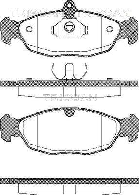 Triscan 8110 24957 - Тормозные колодки, дисковые, комплект www.autospares.lv