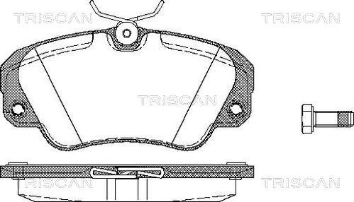 Triscan 8110 24005 - Bremžu uzliku kompl., Disku bremzes www.autospares.lv