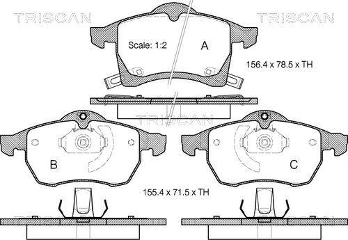 Triscan 8110 24006 - Bremžu uzliku kompl., Disku bremzes autospares.lv