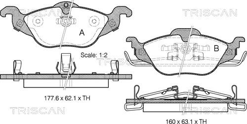 Triscan 8110 24007 - Brake Pad Set, disc brake www.autospares.lv