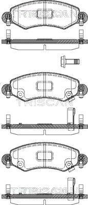 Triscan 8110 24017 - Bremžu uzliku kompl., Disku bremzes www.autospares.lv