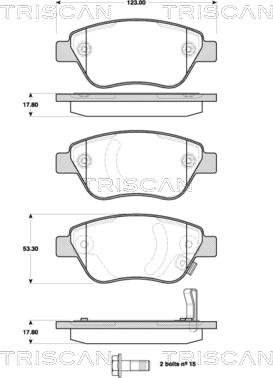 Triscan 8110 24029 - Тормозные колодки, дисковые, комплект www.autospares.lv