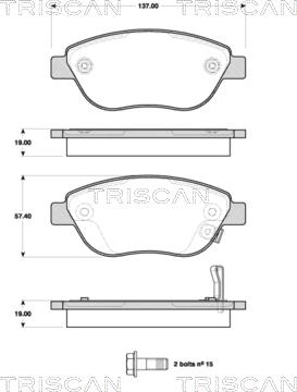 Triscan 8110 24028 - Тормозные колодки, дисковые, комплект www.autospares.lv