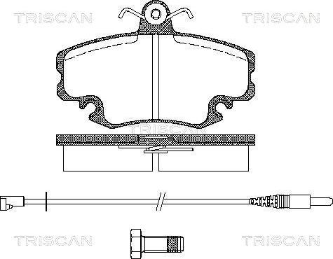 Triscan 8110 25005 - Тормозные колодки, дисковые, комплект www.autospares.lv