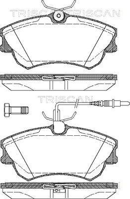 Triscan 8110 25008 - Brake Pad Set, disc brake www.autospares.lv