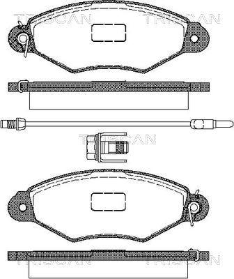 Triscan 8110 25015 - Bremžu uzliku kompl., Disku bremzes autospares.lv