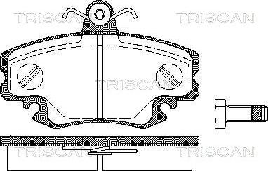 Triscan 8110 25010 - Bremžu uzliku kompl., Disku bremzes www.autospares.lv