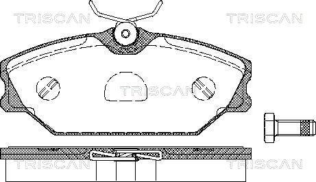 Triscan 8110 25011 - Bremžu uzliku kompl., Disku bremzes autospares.lv