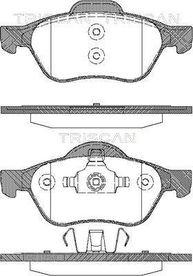 Triscan 8110 25013 - Тормозные колодки, дисковые, комплект www.autospares.lv