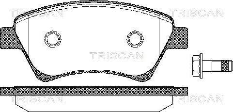 Triscan 8110 25020 - Bremžu uzliku kompl., Disku bremzes www.autospares.lv