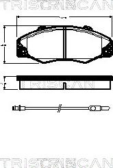 Triscan 8110 25023 - Bremžu uzliku kompl., Disku bremzes www.autospares.lv