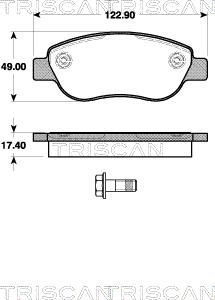 Triscan 8110 25022 - Тормозные колодки, дисковые, комплект www.autospares.lv