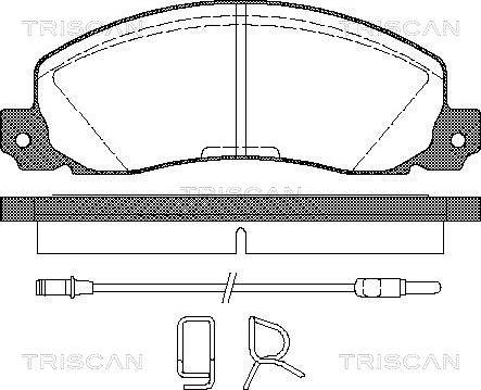 Triscan 8110 25846 - Тормозные колодки, дисковые, комплект www.autospares.lv