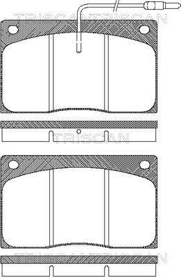 Triscan 8110 25854 - Bremžu uzliku kompl., Disku bremzes autospares.lv