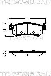 Triscan 8110 21006 - Bremžu uzliku kompl., Disku bremzes autospares.lv