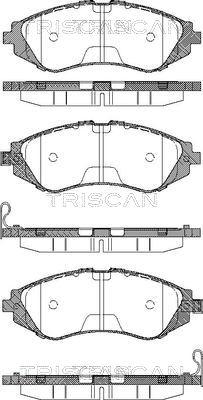 Triscan 8110 21001 - Bremžu uzliku kompl., Disku bremzes autospares.lv