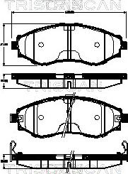 Triscan 8110 21008 - Bremžu uzliku kompl., Disku bremzes autospares.lv