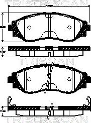 Triscan 8110 21010 - Bremžu uzliku kompl., Disku bremzes autospares.lv