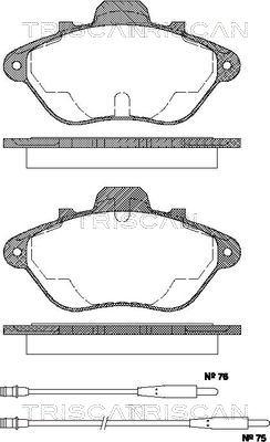 Triscan 8110 28940 - Bremžu uzliku kompl., Disku bremzes www.autospares.lv