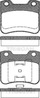 Triscan 8110 28005 - Bremžu uzliku kompl., Disku bremzes www.autospares.lv