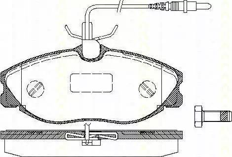 Triscan 8110 28003 - Bremžu uzliku kompl., Disku bremzes www.autospares.lv