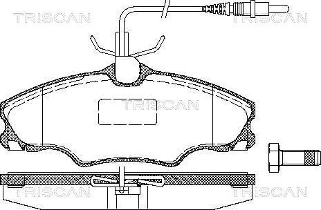 Triscan 8110 28002 - Bremžu uzliku kompl., Disku bremzes www.autospares.lv