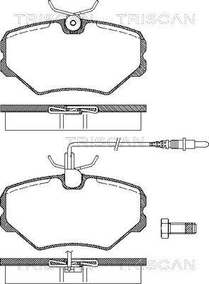 Triscan 8110 28011 - Bremžu uzliku kompl., Disku bremzes www.autospares.lv