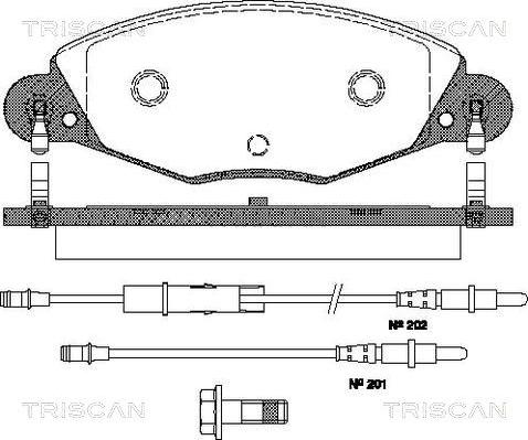 Triscan 8110 28018 - Bremžu uzliku kompl., Disku bremzes autospares.lv