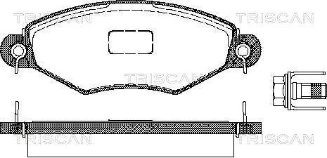 Triscan 8110 28013 - Тормозные колодки, дисковые, комплект www.autospares.lv