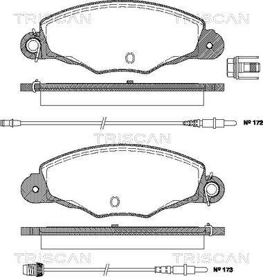 Triscan 8110 28012 - Bremžu uzliku kompl., Disku bremzes autospares.lv