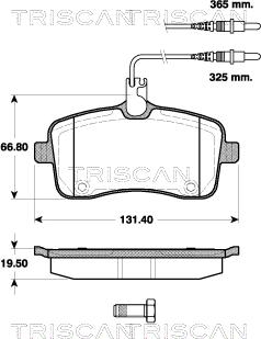 Triscan 8110 28035 - Bremžu uzliku kompl., Disku bremzes autospares.lv